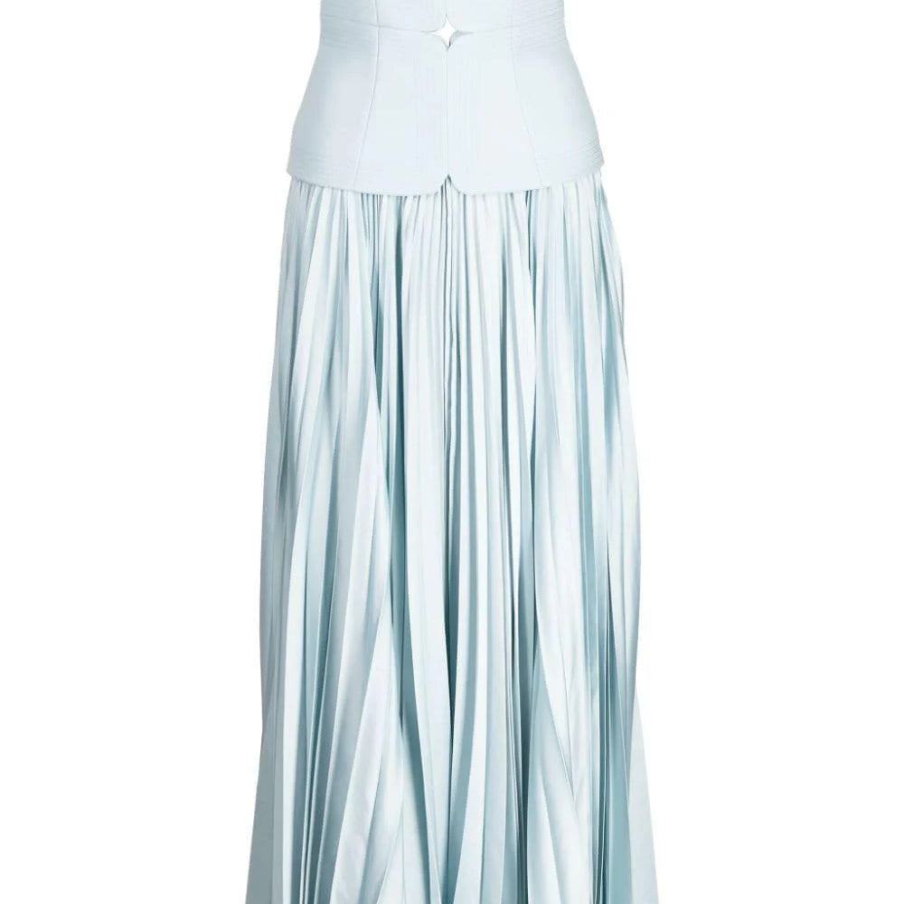 ACLER (baby blue) Avonlea pleated maxi