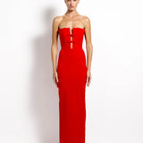 EFFIE KATS (red) Addison strapless bow gown