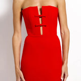 EFFIE KATS (red) Addison strapless bow gown