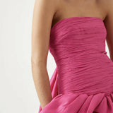 AJE (pink) Piacere strapless puff skirt mini with bow