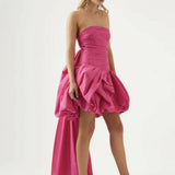 AJE (pink) Piacere strapless puff skirt mini with bow