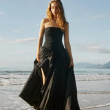 AJE (black) Violette bubble hem maxi