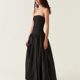 AJE (black) Violette bubble hem maxi