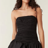 AJE (black) Violette bubble hem maxi
