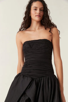 AJE (black) Violette bubble hem maxi