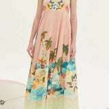 ALEMAIS (pink/salmon) Mermaid point beach midi