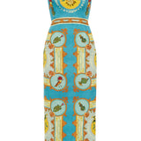 ALEMAIS (blue) La Musica strapless midi