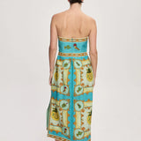 ALEMAIS (blue) La Musica strapless midi