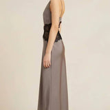 BEC AND BRIDGE (khaki) Camille lace midriff silk maxi