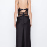 BEC AND BRIDGE (black) Camille lace midriff silk maxi