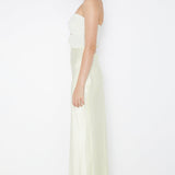 BEC AND BRIDGE (yellow) Halle strapless mesh/silk gown