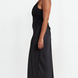 BEC AND BRIDGE (black) Hazel twist silk gown
