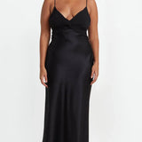 BEC AND BRIDGE (black) Hazel twist silk gown