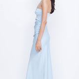 BEC AND BRIDGE (blue) rocjelle cut out strapless silk maxi