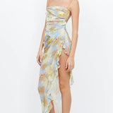 BEC AND BRIDGE (blue floral) Zephy Asym midi