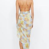 BEC AND BRIDGE (blue floral) Zephy Asym midi
