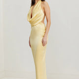 LEXI (yellow/butter) Alice halter maxi