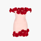 ATOIR (pink/red) Rosalie off the shoulder mini