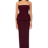 NOOKIE (wine red) Caroline skirt/top strapless set