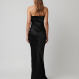 EFFIE KATS (black) Chlorel strapless silk gown