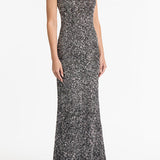 CARLA ZAMPATTI (Crome) polo sequin gown