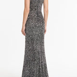 CARLA ZAMPATTI (Crome) polo sequin gown