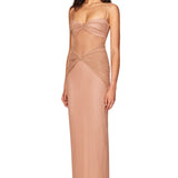 NOOKIE (nude) Crystal rouged maxi