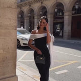YOJANI (black/white) Valentina midi