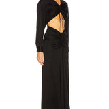 CHRISTOPHER ESBER Ruched Shirt Dress Open Tummy (Black)