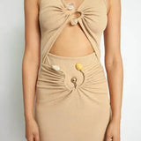 CHRISTOPHER ESBER Two Stone Tank Top (Beige)