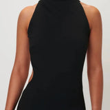 EFFIE KATS (black) Ambre high neck backless gown