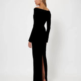 EFFIE KATS (black) vale long sleeve gown
