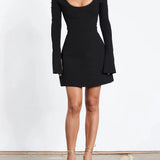 EFFIE KATS (black) Vale scoop neck mini