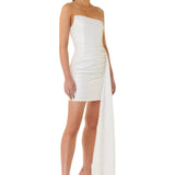 ELIYA THE LABEL (white) Kamilla sequin strapless mini with tail