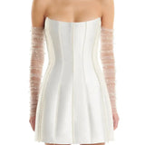 ELIYA THE LABEL (white) Kayla Pearl Strapless Mini
