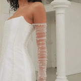 ELIYA THE LABEL (white) Kayla Pearl Strapless Mini