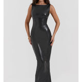 HOUSE OF CB (black) Sahara leather tank