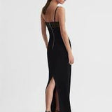 RACHEL GILBERT (black) Hartley diamonte gown