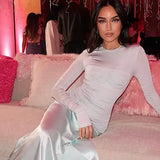 SIR THE LABEL (ice blue) Alessia long sleeve maxi