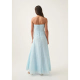 AJE (baby blue) Soundscape a-line strapless maxi