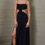 BEC AND BRIDGE (black) Minx silver hardwear / backless and leg split
