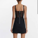 DION LEE (black) Web Lace pocket corset mini