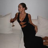 EFFIE KATS (black) Elise cut out gown
