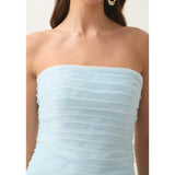 AJE (baby blue) Soundscape a-line strapless maxi