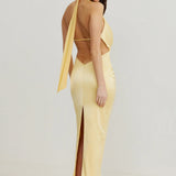 LEXI (yellow/butter) Alice halter maxi