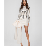 ATOIR (white/silver) Ophelia long sleeve mini dress with bow