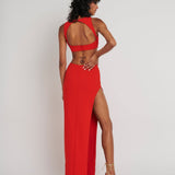 EFFIE KATS (red) Eniko cutout gown