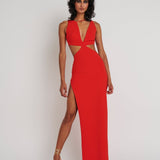 EFFIE KATS (red) Eniko cutout gown