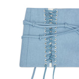 FANCI CLUB (blue/denim) corset skirt set