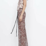 BEC AND BRIDGE (burgundy floral) Nova Top & Pants Hippy mesh set